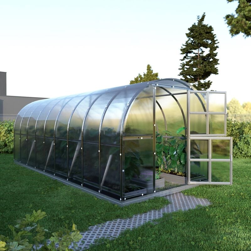 Meistro Kodas - Certifié Serre klasika arch 3 x 6 m (18 m²), 6 mm avec revêtement en polycarbonate