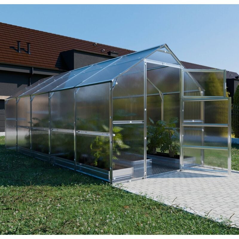Meistro Kodas - Certifié Serre klasika bernard 2,35 x 5 m (11,75 m²), 4 mm avec revêtement en polycarbonate