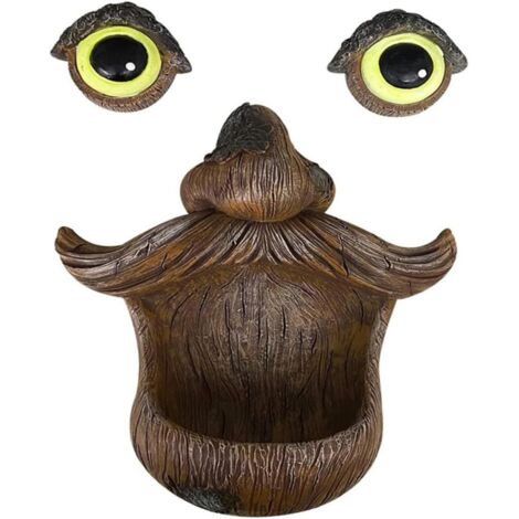 Baumgesicht-Vogelhäuschen, Vogelhäuschen, Baumgesicht-Ornamente, Garten-Vogelhäuschen, Garten-Baumgesicht, Fee, Harz, Holunder-Anhänger