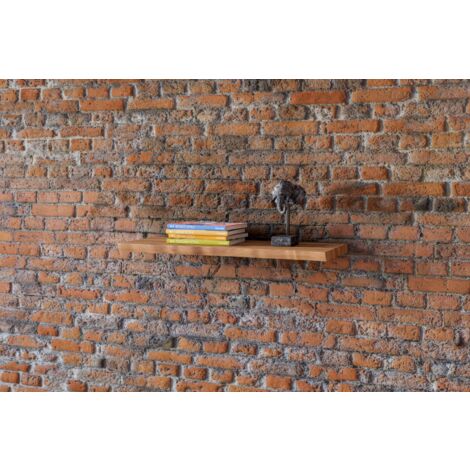 Baumkanten Wandregal Akazienholz 80 cm naturfarben SUVA
