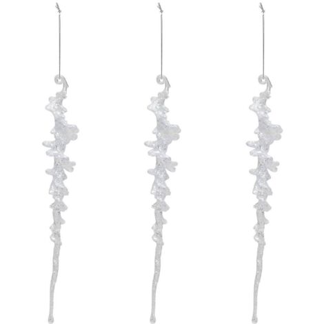 Baumschmuck Acryl-Eiszapfen x3 25cm - Atmosphera créateur d'intérieur
