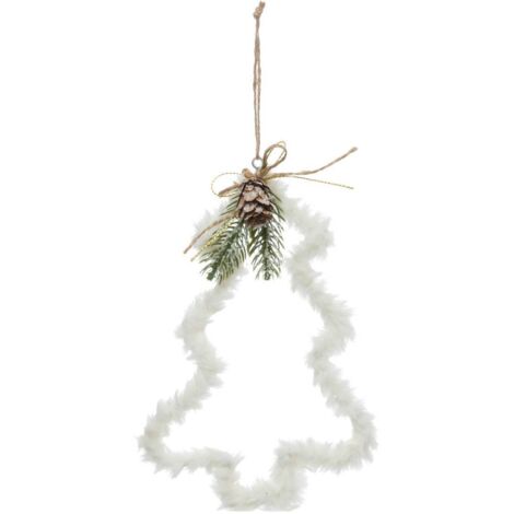 Baumschmuck Polartanne weiß 20cm - Atmosphera créateur d'intérieur