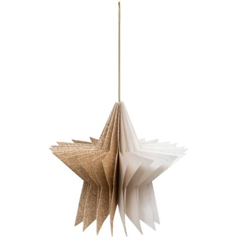 Baumschmuck Stern Glitter Gold 14cm - Atmosphera créateur d'intérieur