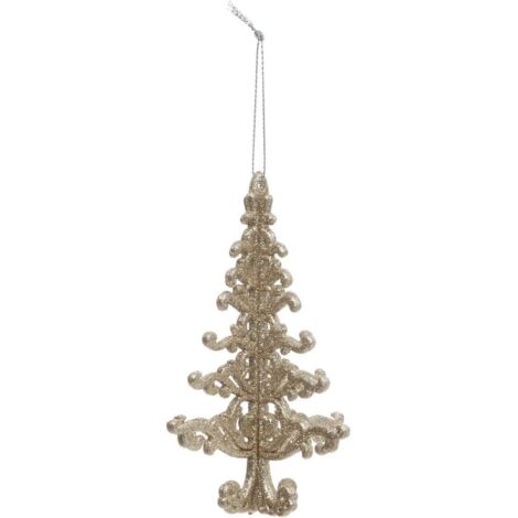 Baumschmuck Tanne Glitter gold 12cm - Atmosphera créateur d'intérieur