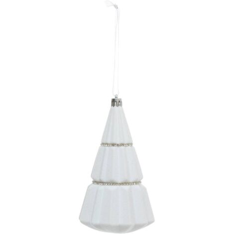 Baumschmuck Tanne Samt weiß 13cm - Atmosphera créateur d'intérieur