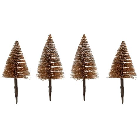 Baumschmuck Tanne x4 braun 15cm - Atmosphera créateur d'intérieur
