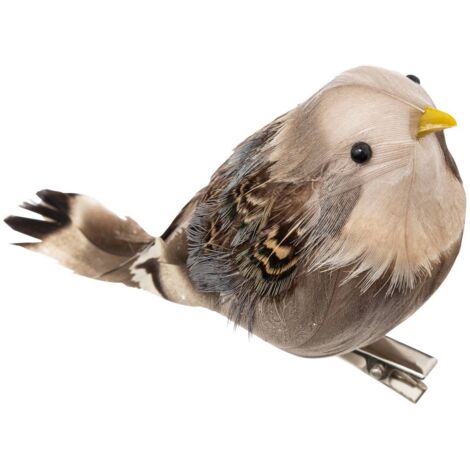 Baumschmuck Vogel Feder braun 12cm - Atmosphera créateur d'intérieur