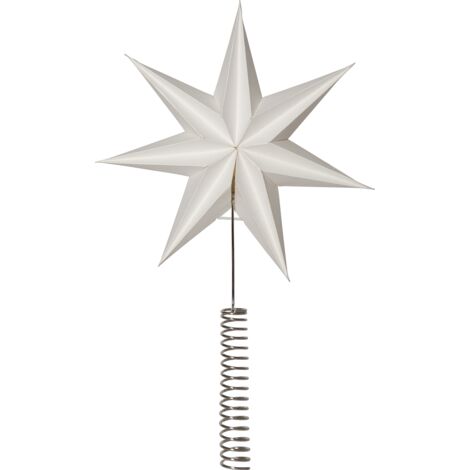Baumspitze Isa Papier mit Spirale weiß H 33cm B 21cm