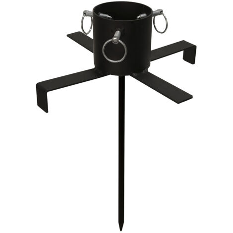 Baumständer ,Granig' mit Erdspieß für Außenbereich, schwarz matt, Ø Stamm 3-9cm