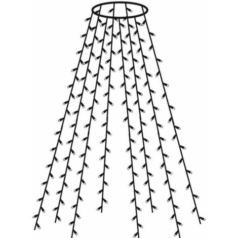 Baumvorhang 160 LED 8 Stränge je 20 LED, Strang 2,0 m, IP44, mit Timer
