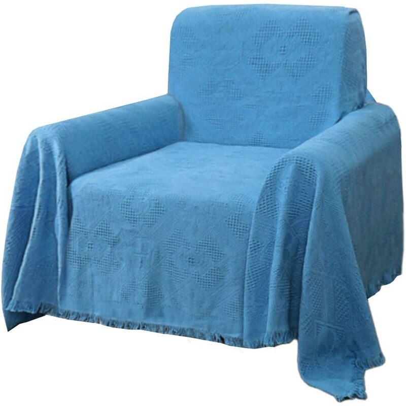 Baumwoll-Sofabezüge Sofabezug Sofabezug für die meisten Sofas, mit nahtlosem dickem Jacquardgewebe mit Quasten, dekorativer Mehrzweck-Sofabezug
