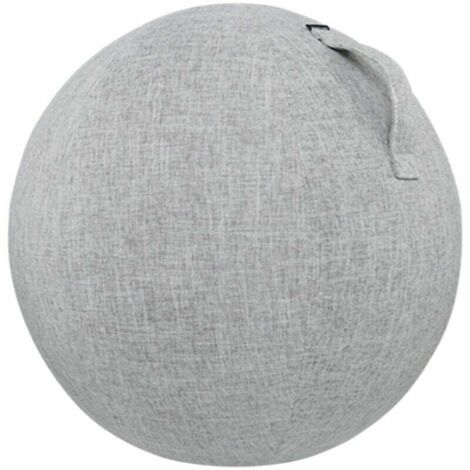 Baumwolle + Leinen Yoga-Ball-Schutzhülle 55 cm, Sportball-Schutzzubehör, Grau