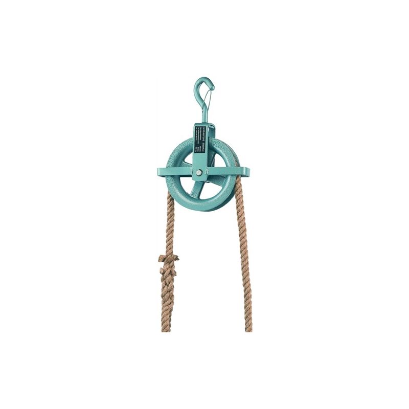 Braun - Baurolle Seilrad 190 mm Ø mit Hakensicherung und Kreuzbügel für Seil bis 28 mm Ø