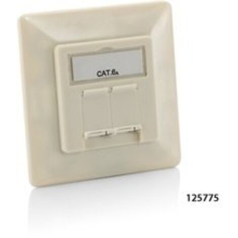 Bausatz 5 Stück Rosette cat6a Unterputz weiß perl ref. 125775