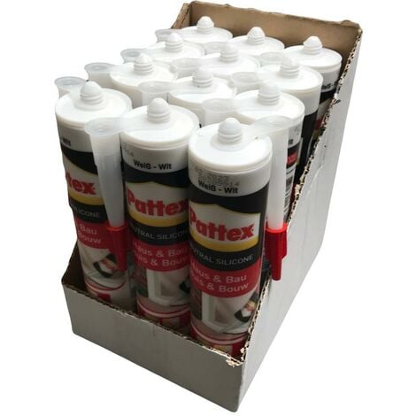 Bausilikon Pattex Haus & Bau neutral Silikon - weiss - 12 x 300ml