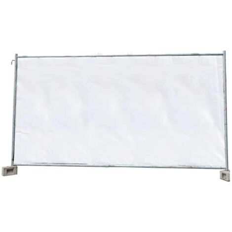 Bauzaunplane 160g/m², PE Plane, 1,76m x 3,41m, weiss