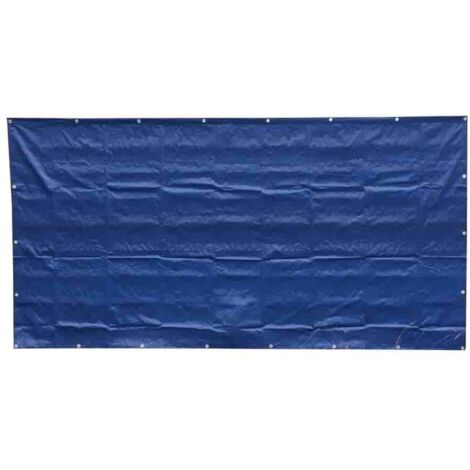 Bauzaunplane blau, 1,76x3,41m, 160g/m², Sichtschutz und Windschutz