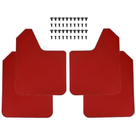 Bavettes de protection sport pour Lada Berline, Hayon, Break, Cross 4x4, Urban Granta, Bronto - Jeu de 4 pièces rouges