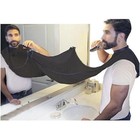 Bavoir collecteur de coupe de barbe, collecteur de barbe de rasage pour homme avec 4 ventouses
