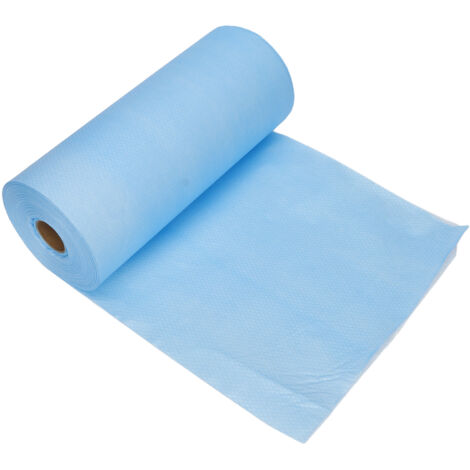 Bavoir Jetable Adulte 80 Pièces Bleu - Salon, Restaurant, Dentiste, Étanche, 50x60 cm, Senior