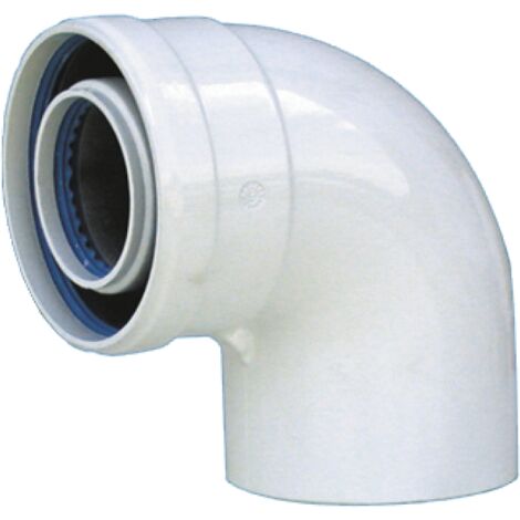 Baxi 140040175 - Coude coaxial 87° concentrique Ø80/125 - blanc
