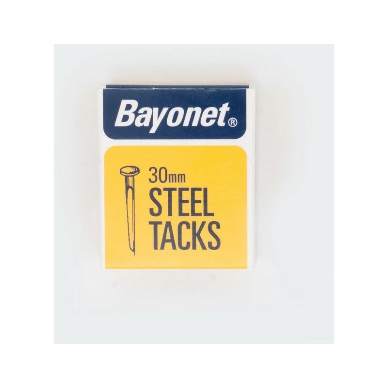 Bayonet - Blued Tacks 30mm 40g Pack. Display Of 24 Boxes