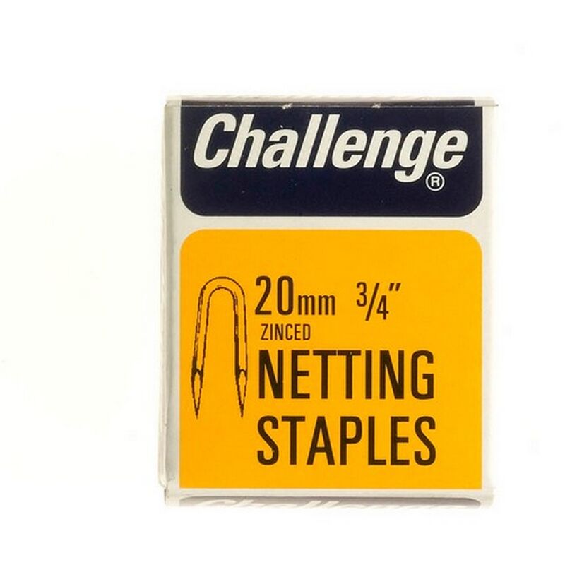 Bayonet - Netting Staples Zinc Plated 20mm 40g Pack. Display Of 24 Boxes