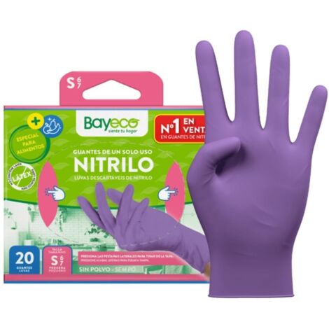 Bayeco Guanti in Nitrile Unisex Adulto, 20pcs