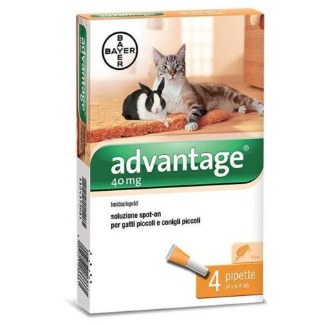 BAYER ADVANTAGE SPOT ON 40 GATTI FINO A 4 KG