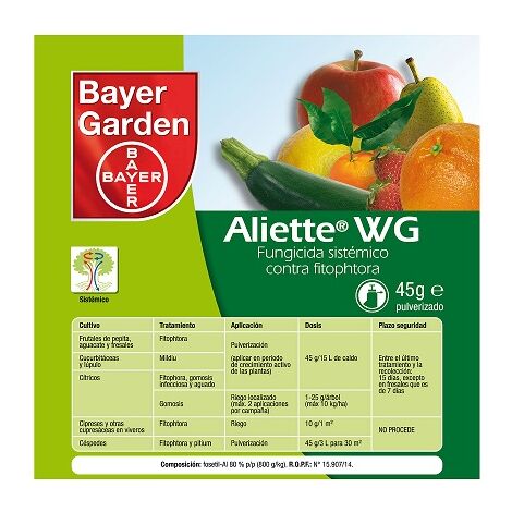Bayer Fungicide sthtique Aliette WG plus de 45 gr