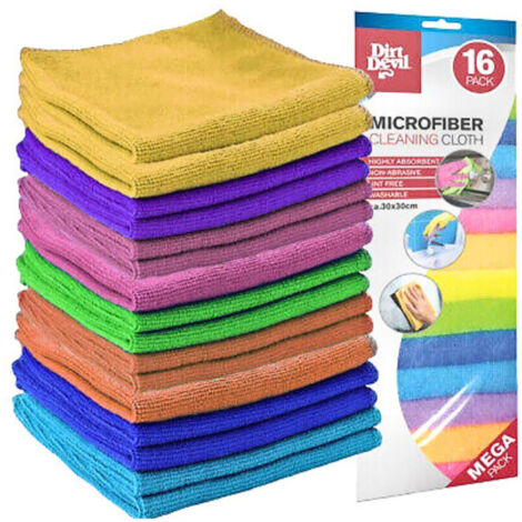 Bayeta microfibra, 30 x 30 cm, 16 uds