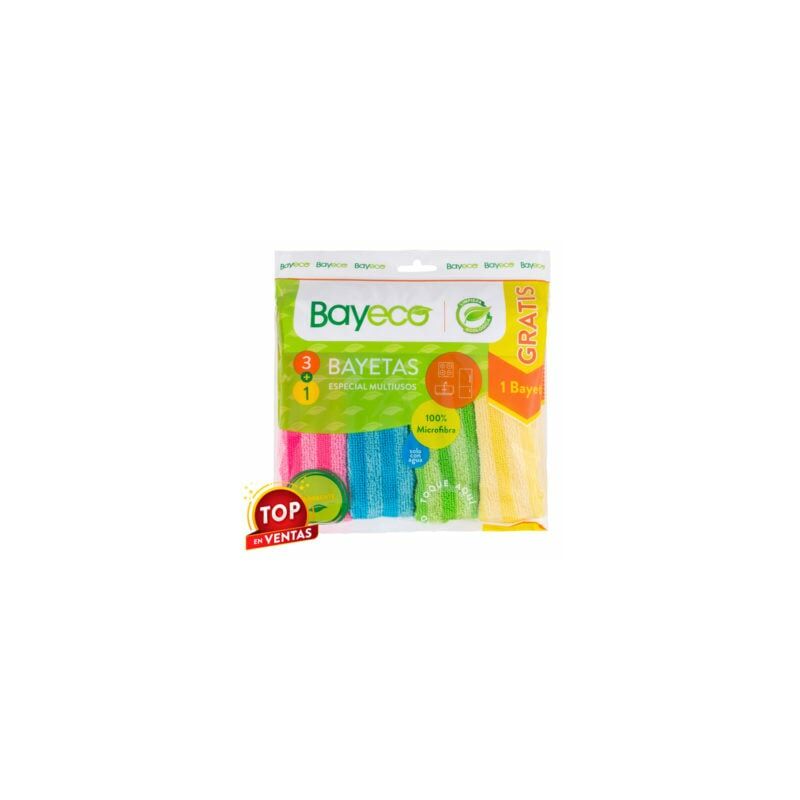 

Bayeta Microfibras Pack 3+1 Multiusos