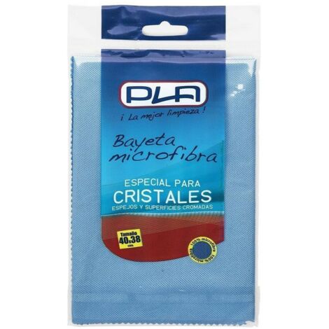 BAYETA PLA CRISTALES AZUL MICROFIBRA (40X38)