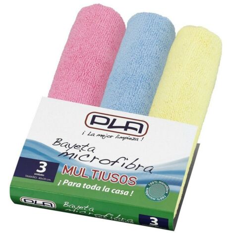BAYETA PLA MICROFIBRA 3 UDS (40X30 CM) 280GR