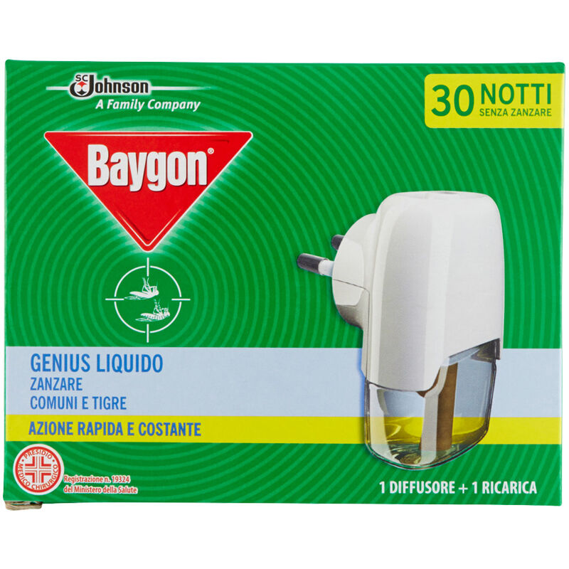 Elettroemanatore Genius Liquido Anti zanzare Baygon 30 Notti
