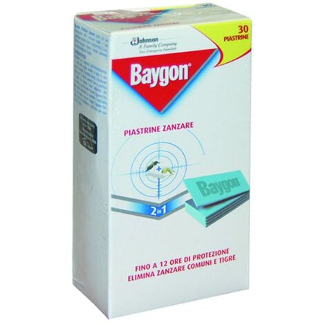 Baygon piastrine antizanzare 30 ricariche - in confez. da pz.30 - 12 pz