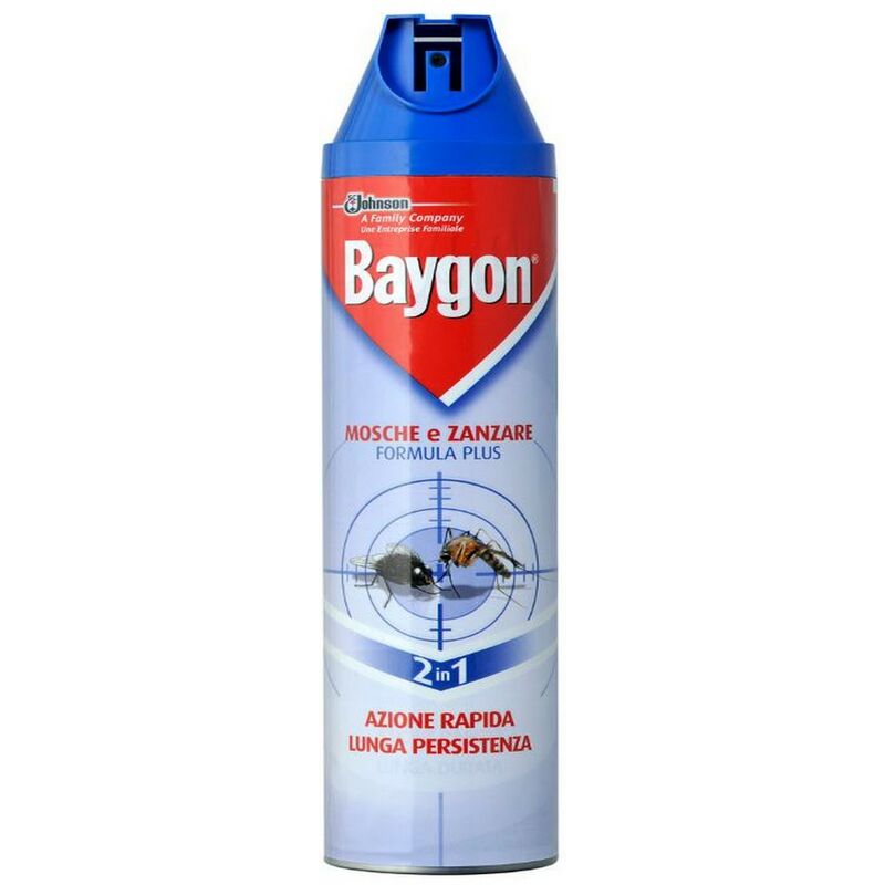 Baygon - Spray insecticide anti-moustique 400 ml pour mouches moustiques insectes volants