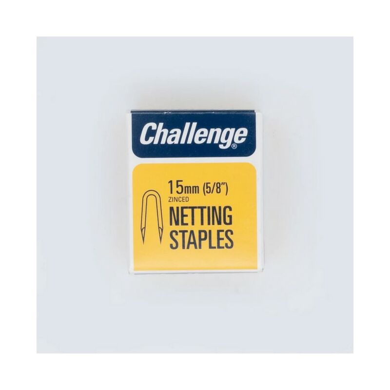 Bayonet Netting Staples Zinc Plated 15mm 40g Pack. Display Of 24 Boxes