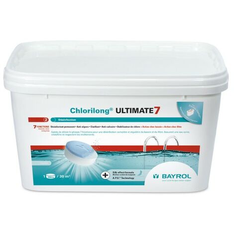 Bayrol – Chlore multifonctions 4,8 kg – Galets bi-phases 7 en 1 – Désinfection complète et durable – Pour piscine jusqu'à 20 m3