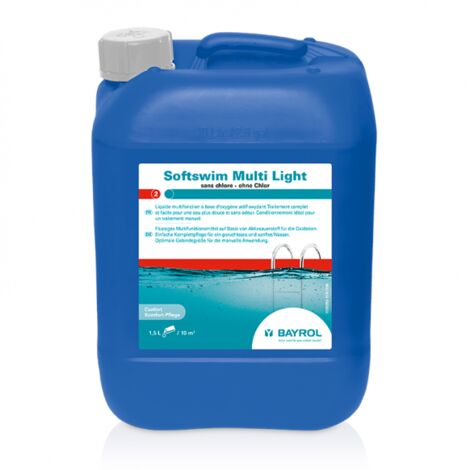 Bayrol – Désinfectant oxygène actif de piscine 10L – Traitement 3-en-1 anti-algues – Eau douce sans odeur – Pour tous types de filtres