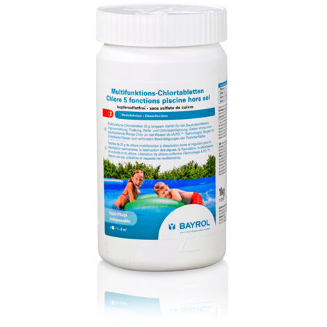 BAYROL Multifunktions-Chlortablette 20 g, Dose 1 kg