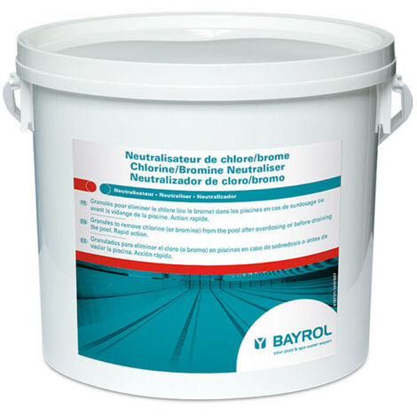 Bayrol – Neutralisateur de chlore et de brome 5 kg – Pour piscine – Élimine rapidement le chlore excessif – Dosage précis 8,8 g/m³