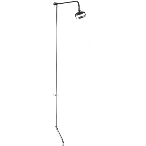 Bayswater Bath Shower Mixer Rigid Riser Kit with Fixed Head Chrome