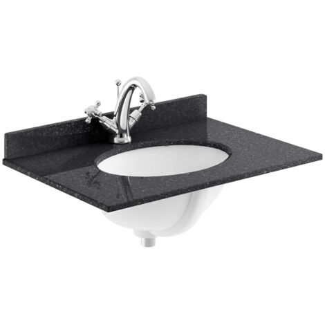 Bayswater Black Marble Top Furniture Basin 1000mm Wide 1 Tap Hole