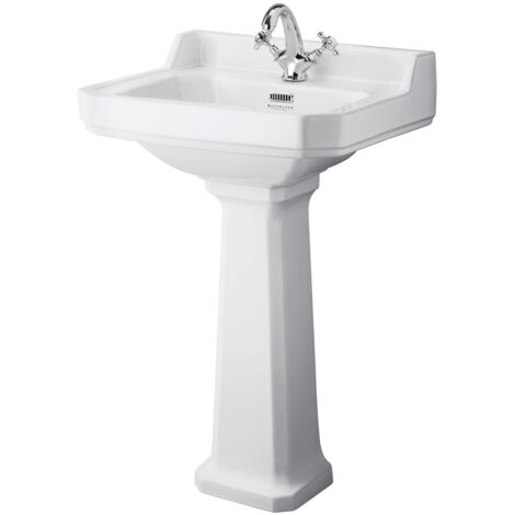 Bayswater Fitzroy Basin with Full Pedestal 560mm Wide 1 Tap Hole