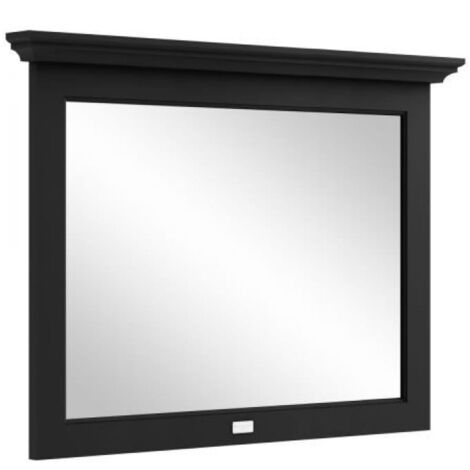 Bayswater Flat Bathroom Mirror 1000mm Wide - Matt Black