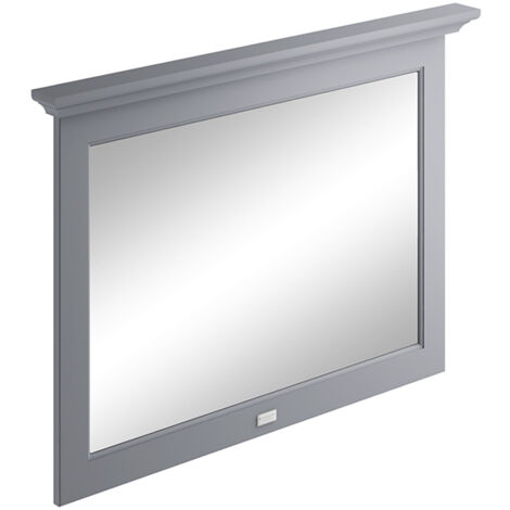 Bayswater Flat Bathroom Mirror 1000mm Wide - Plummett Grey