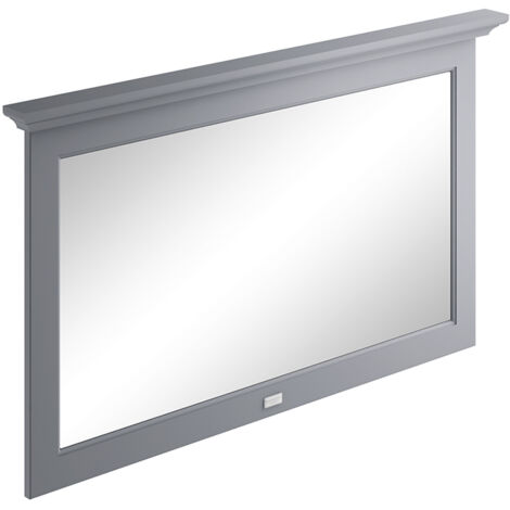 Bayswater Flat Bathroom Mirror 1200mm Wide - Plummett Grey