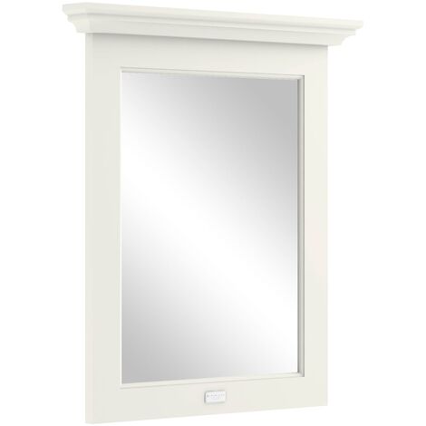 Bayswater Flat Bathroom Mirror 600mm Wide - Pointing White