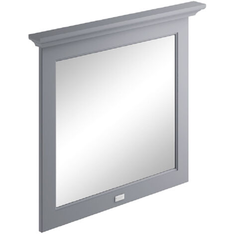 Bayswater Flat Bathroom Mirror 800mm Wide - Plummett Grey
